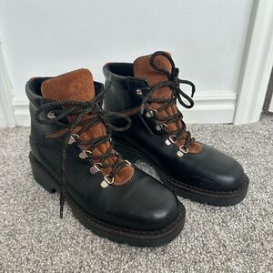 Black and Brown Lace-Up Boots | vintage boots